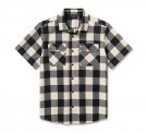 Men's H-D Standard Short Sleeve Plaid Shirt - Birch & Harley Black